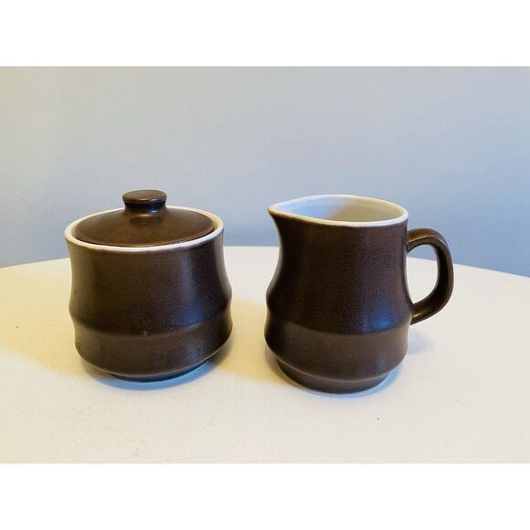 Vintage Casual Ceram Regency Stoneware Creamer and Sugar Bowl - Picture 9 of 13